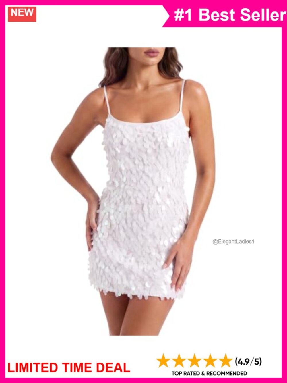 Sequin Mini Dress Sleeveless Criss Cross Backless Spaghetti Strap Party Club